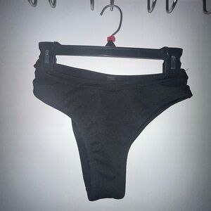 SHEIN Black High-Cut Bikini Bottom